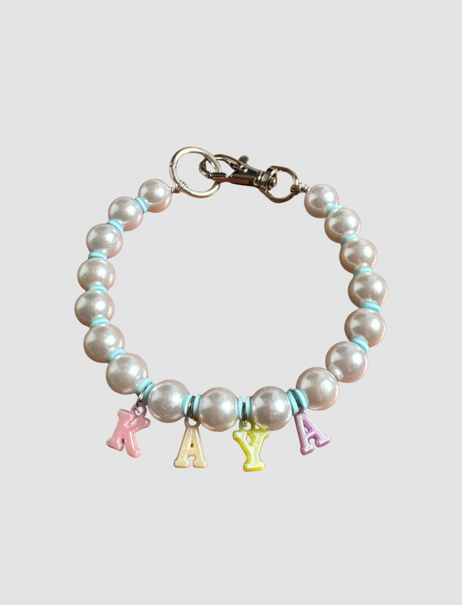 Pearl necklace - blue